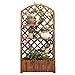 Support de Fleur Plante en Bois Massif Grille d'escalade boîte de Plantation étagère Plaque d'atterrissage conteneur de Plante adapté à la Cour arrière-Cour pelouse Patio