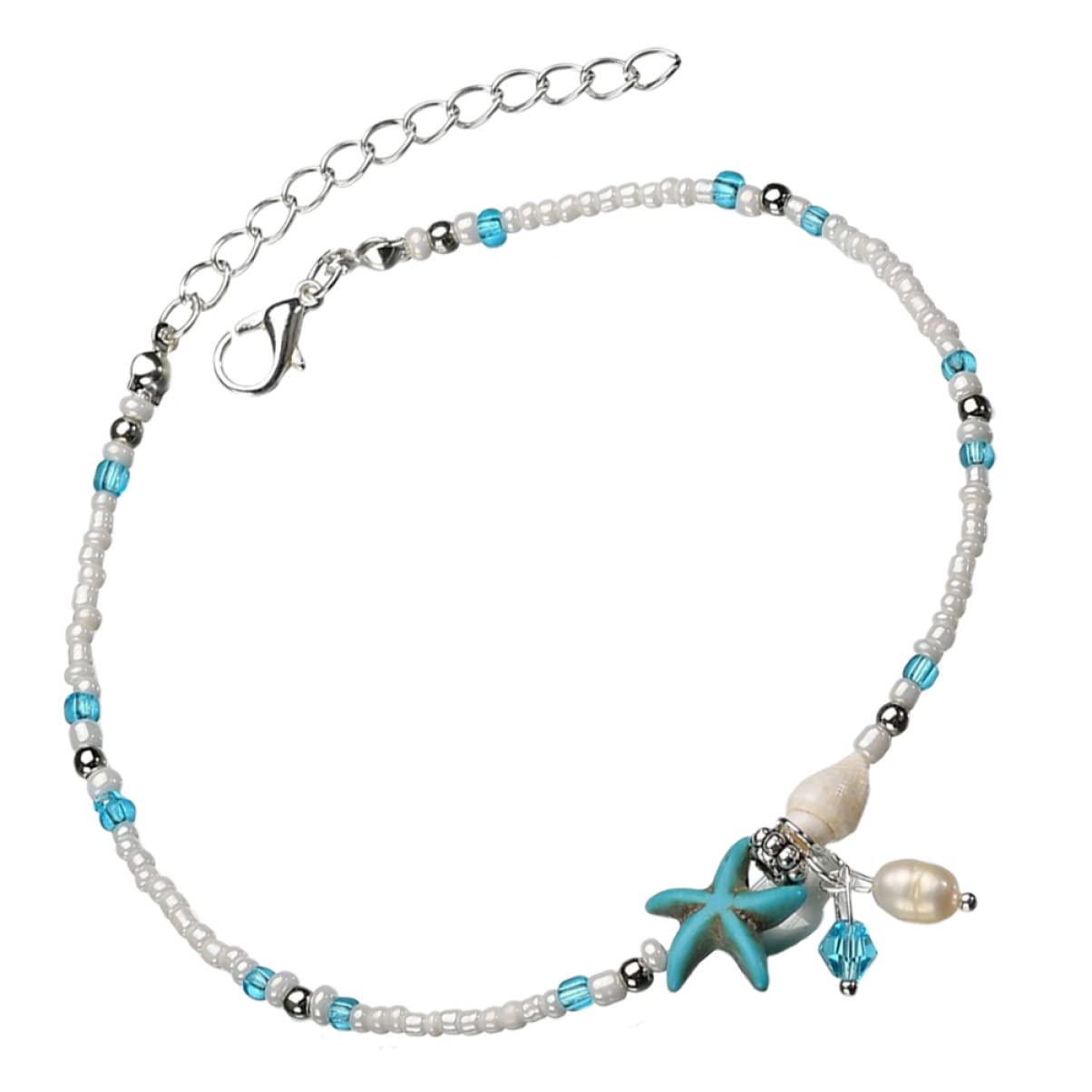SOIMISS Starfish Shell Anklet Beach Bracelet Anklet Beach Hawaiian Anklet  for Girls Summer Anklets Girl Bracelets Seashell Bracelet Beach Anklet Foot