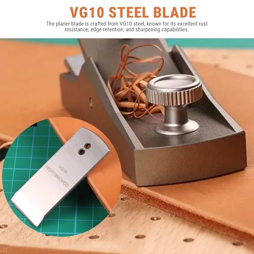 Candeon Holzhobel Handhobel, Mini Hobel Einhandhobel Kantenhobel, SchnittstäRke Einstellbar Holzbearbeitung Taschenhobel Schlichthobel Trimmhobel FüR Holzhandwerk Holzhobeln OberfläChengläTten