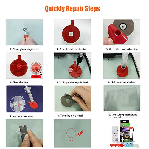image for Cobiz DIY Windshield Repair Kit, 2021 Newest with UV Curing Light, Fas