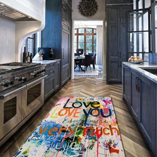 Tapis graffiti lavable 160x230cm pour transformer une chambre d'adolescent
