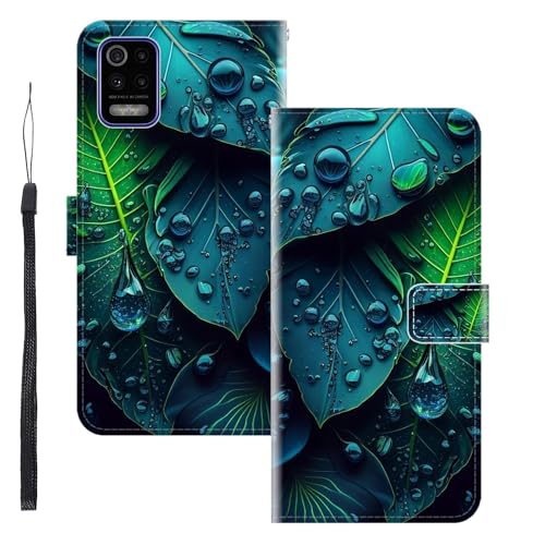 WUACYEAMING Funda para LG K62,con Soporte/Ranura de Tarjeta Cubierta Premium Magnético Suporte TPU Protectora Fundas PU Cuero Flip Multifuncional Hojas