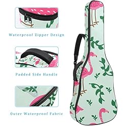 Housse étanche pour guitare acoustique avec double bandoulière et poche Motif flamant rose vert, Multicolore 01., 42… - Les Beatles, Paul McCartney, John Lennon, RIngo Starr, George Harrison Housse étanche pour guitare acoustique avec double bandoulière et poche Motif flamant rose vert, Multicolore 01., 42… – Image 4