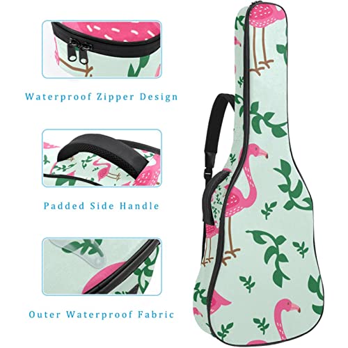 Housse étanche pour guitare acoustique avec double bandoulière et poche Motif flamant rose vert, Multicolore 01., 42… - Les Beatles, Paul McCartney, John Lennon, RIngo Starr, George Harrison Housse étanche pour guitare acoustique avec double bandoulière et poche Motif flamant rose vert, Multicolore 01., 42… – Image 5