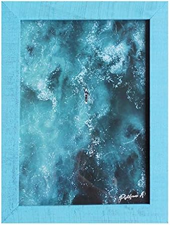 Amazon ポスター付き フォトフレーム A3 Lブルー ポスター フレーム 写真立て 海 波 サーファー 額縁 おしゃれ サーフィン プレゼント 開店祝い 引越し祝い 記念写真 西海岸風 インテリア アメリカン雑貨 フォトフレーム 通販