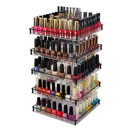 J JACKCUBE Acrylic Rotating Nail Polish Rack