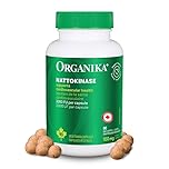 Organika Nattokinase 2000 FU Cardiovascular Support – High-Potency, Heart & Blood Circulation Supplement– One Capsule per Day, Non-GMO, Vegan, Gluten-Free – 90vcaps