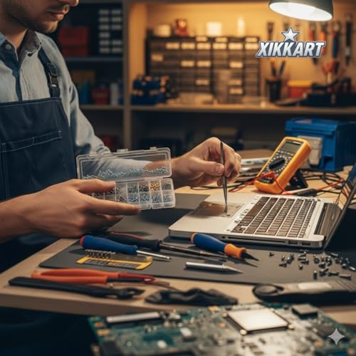 Image of XIKKART 500 Pcs Laptop Notebook Computer Replacement Screws Kit | Compatible with Lenovo, Toshiba, Gateway, Samsung, HP, IBM, Dell, Sony, Acer, Asus | SSD, Hard Disk, (1 Box (500 Pcs))