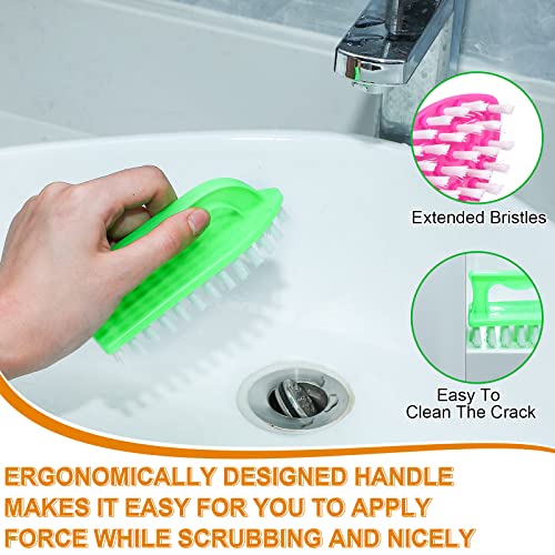 Image of Eaasty 48 Pack Cleaning Brush Scrub Brush with Comfortable Grip Stiff Bristles Dish Scrub Brush Kitchen Scrub Brush Household Carpet Brush for Bathroom, Shower, Sink, Floor, Bathtub, Tile, 4 Colors