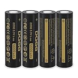DQGG 3.7V 21700 Rechargeable Battery Lithium Polymer Ion Batteries for Headlamp,Flashlights,Remote Control and More(Flat Top,4 Pack)
