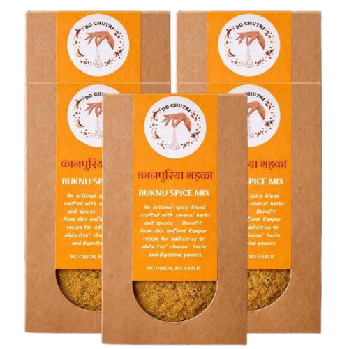 Image of Do Chutki Kanpuriya Bhadka - Buknu Masala Kanpur 100g (Pack of 5) | Traditional Spice Mix & Seasoning Powder | Desi Buknu Powder Masala With Indian Spices | No Onion No Garlic