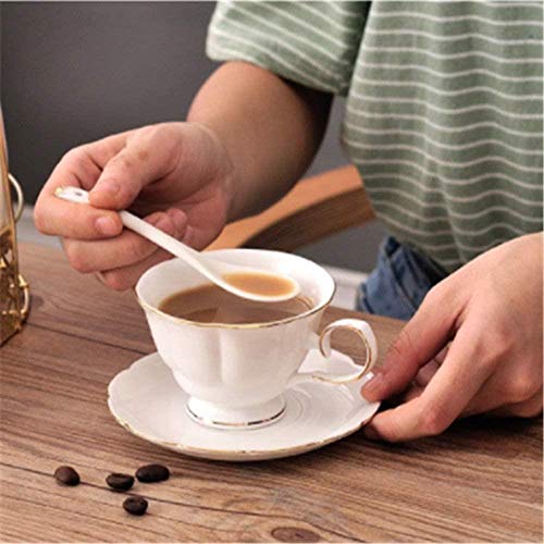 Inicio de té simple conjunto de 16 piezas del accesorio de oro de la tarde Té Vaso Juego de café de porcelana vidriada… - Imagen 7