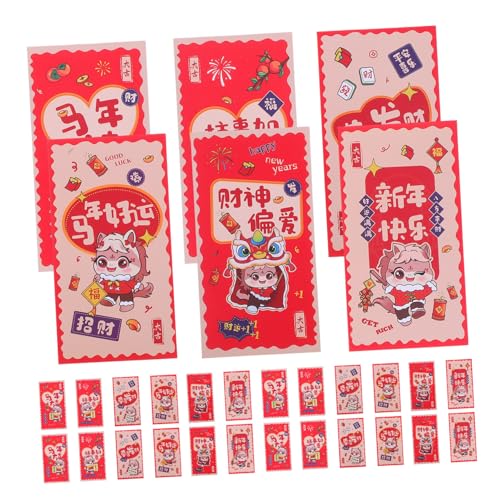 Pochettes porte-monnaie de l'année du cheval, enveloppes rouges pour cadeaux de mariage