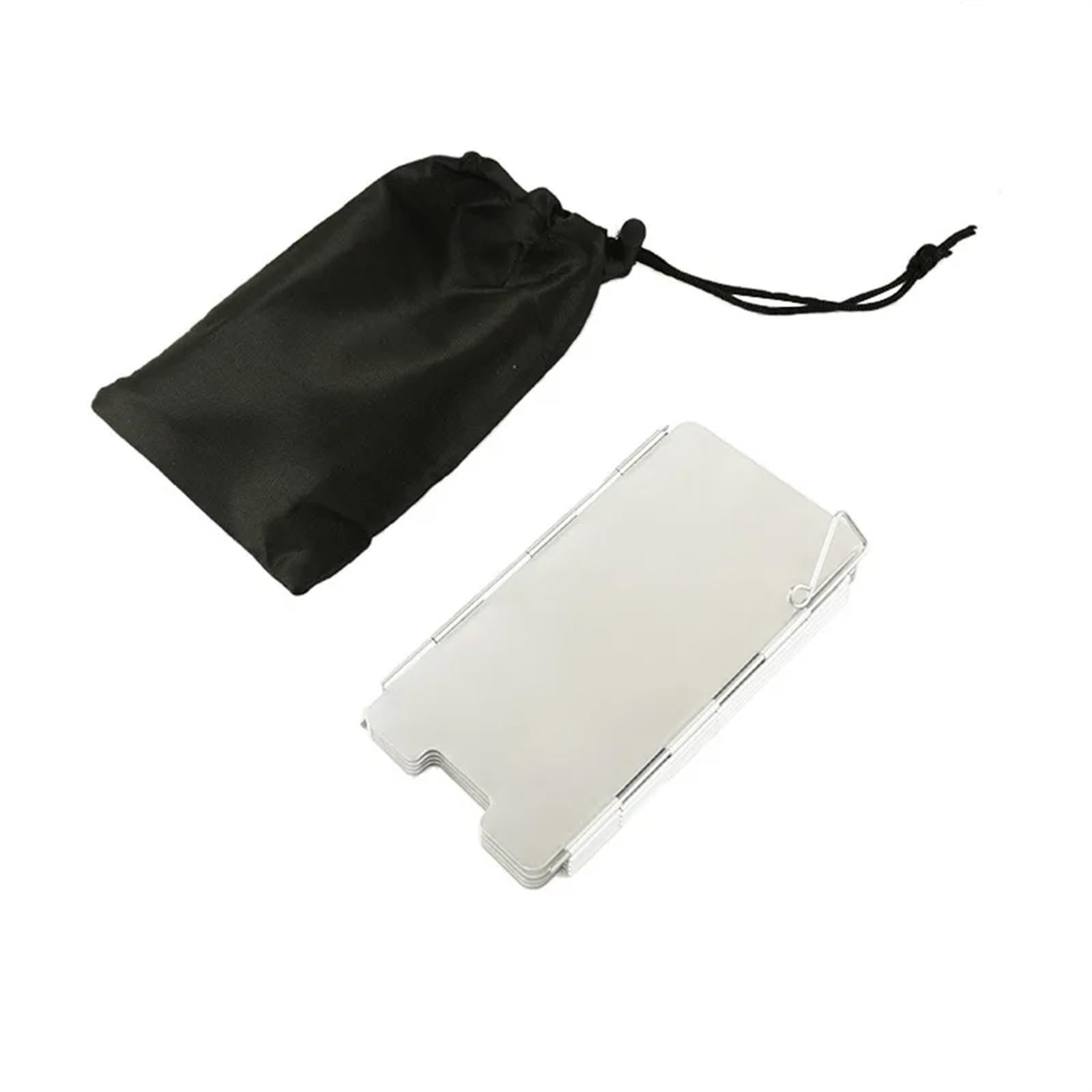 Parabrezza for fornello da campeggio in lega di alluminio | Argento 13,5x7,5x1,2 cm: campeggio escursionismo picnic barbecue zaino in spalla