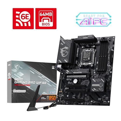 MSI B850 Gaming PRO WIFI6E Motherboard, ATX-Supports AMD Ryzen 9000/8000/7000 Processors,AM5-DDR5 Memory Boost 8200+ MT/s (OC), PCIe 4.0 x16,M.2 Gen5,Wi-Fi 6E,2.5G LAN+WD Green SN3000 1TB SSD Bundle - image 8