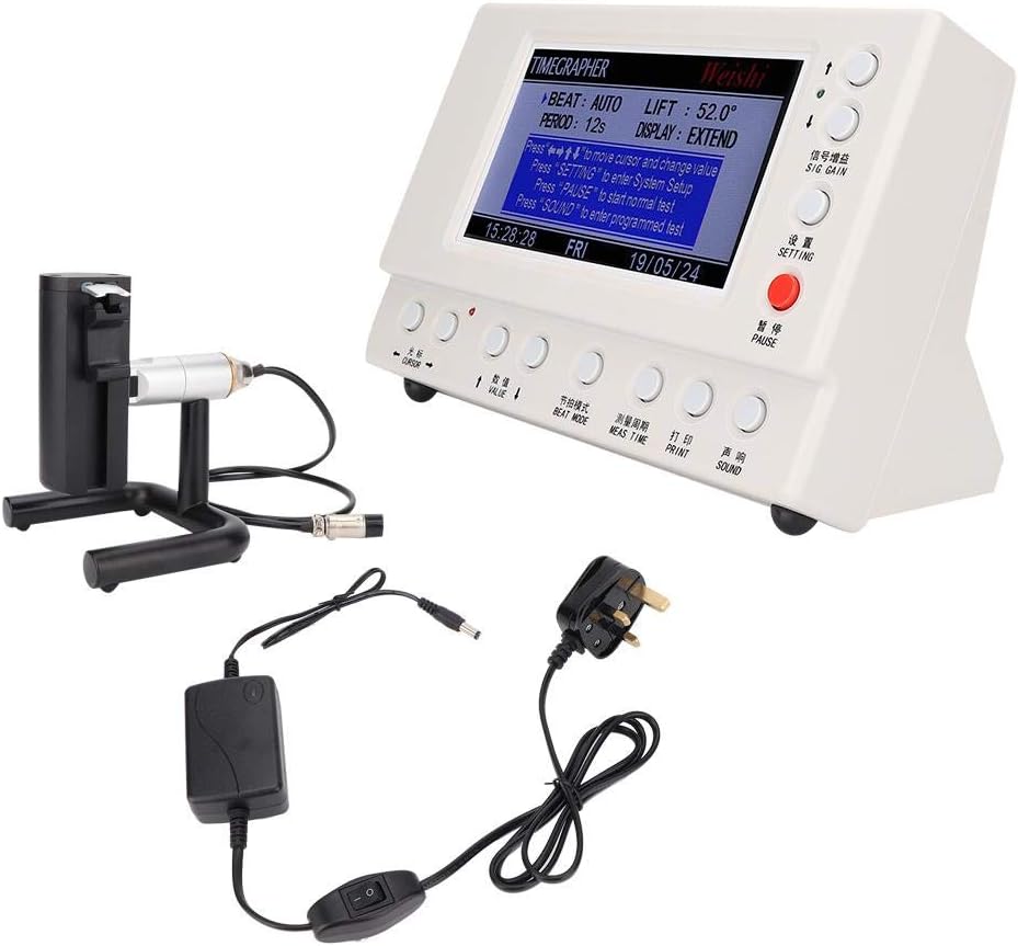QiterrQiterr Watch Timegrapher, High Precision Mechanical Watch Testing Tool Watch Timing Machine 90~240V Watch Repair Kit