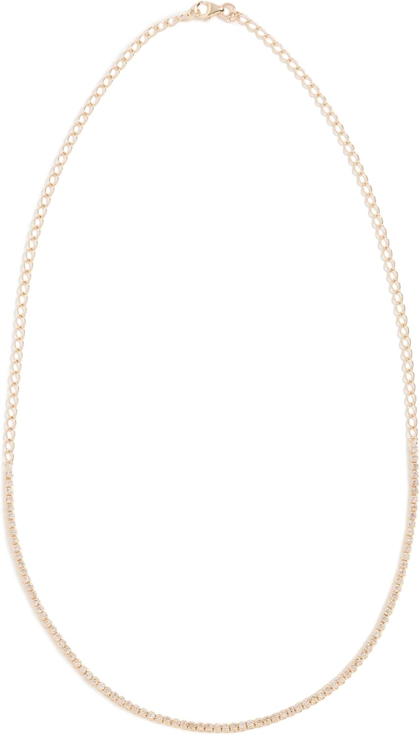 ADINA EDEN Women's 14k Fine Thin Diamond Tennis Choker