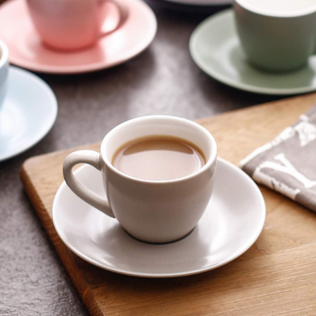 6 sztuk filiżanek nordyckich ceramiczny zestaw do kawy kubek i spodek kubek do kawy popołudniowa herbata zestaw do herbaty (kolor: A)