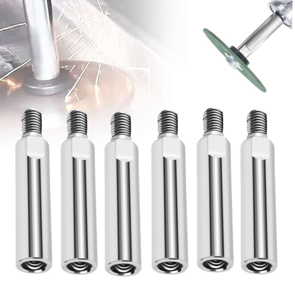 Angle Grinder Extension Rod, 2024 NEW M10 Thread Polishing Machine Adapter Lever, Angle Grinder Extension for 100 Type Angle Grinder/Polisher (6 PCS)
