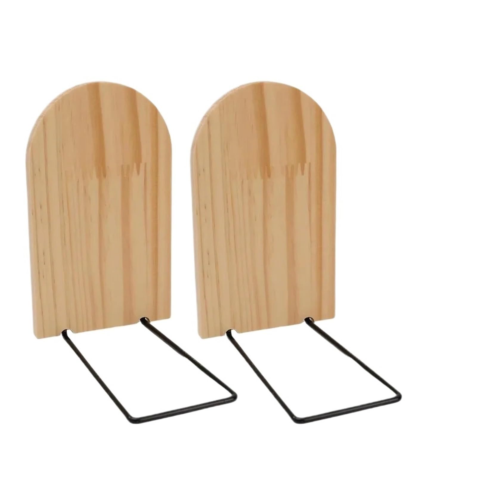 Desktop Bookends 2Pcs Bamboo Bookshelf Heavy Duty Anti Slip Book Holding Stopper Clip Detachable Desktop Storage Rack for Home Office School Library