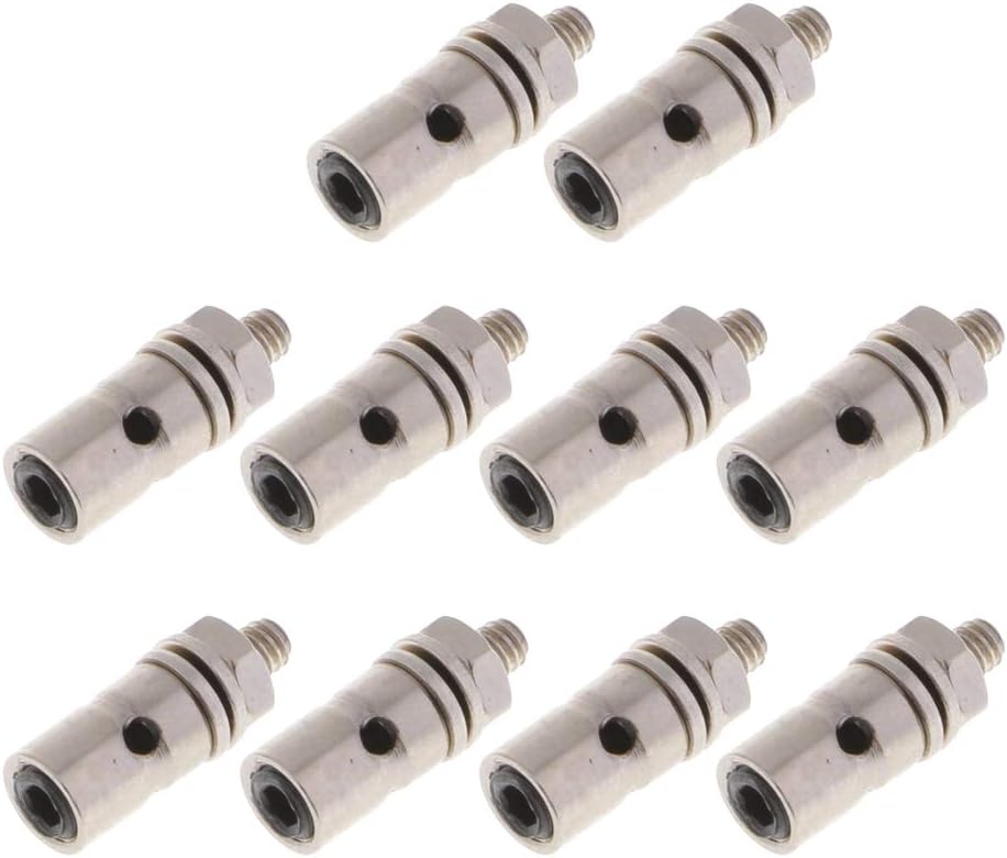 FLAMEER 10pcs Adjustable Pushrod Connector Linkage Stoppers for RC Plane Replacement 1.2mm