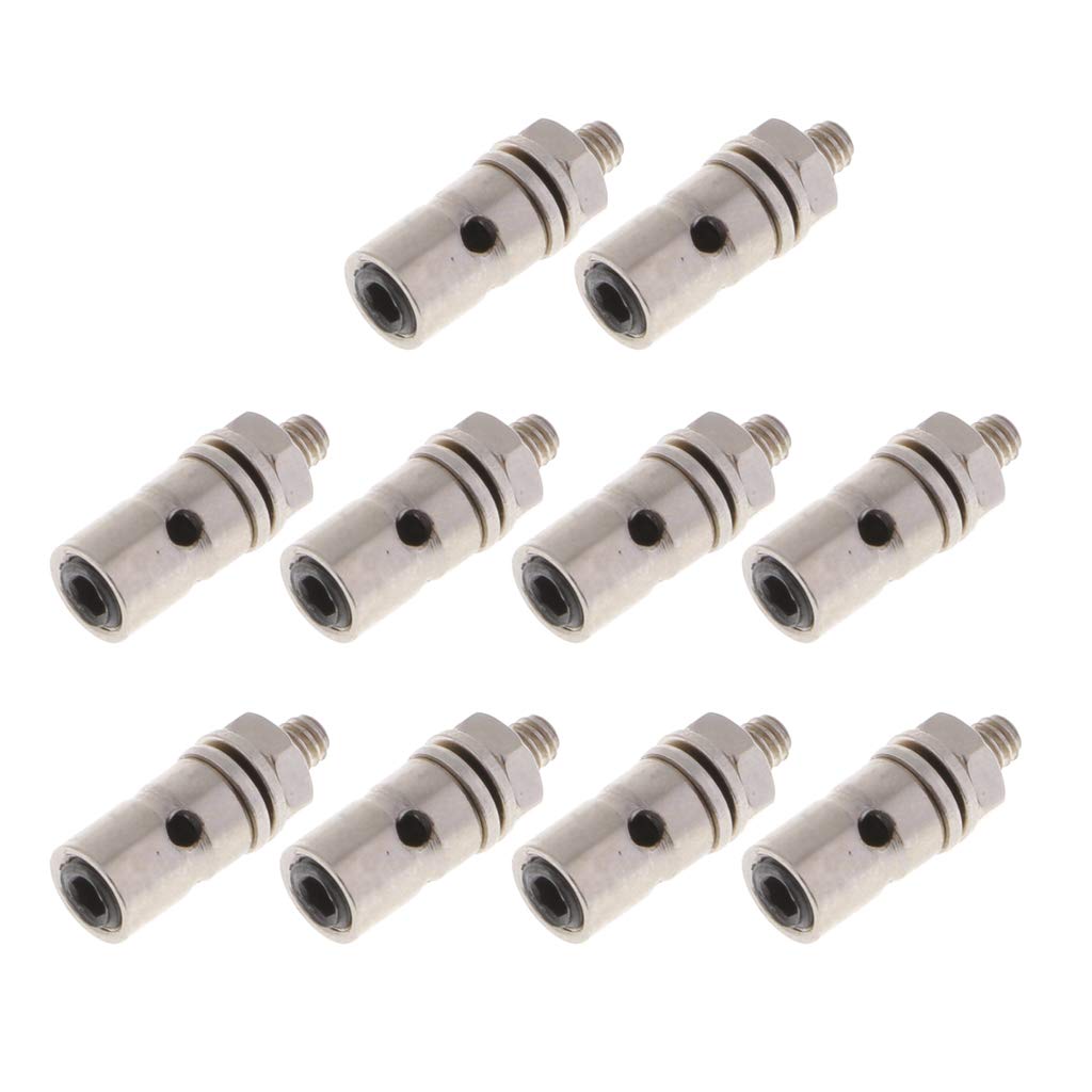 FLAMEER 10pcs Adjustable Pushrod Connector Linkage Stoppers for RC Plane Replacement 1.2mm