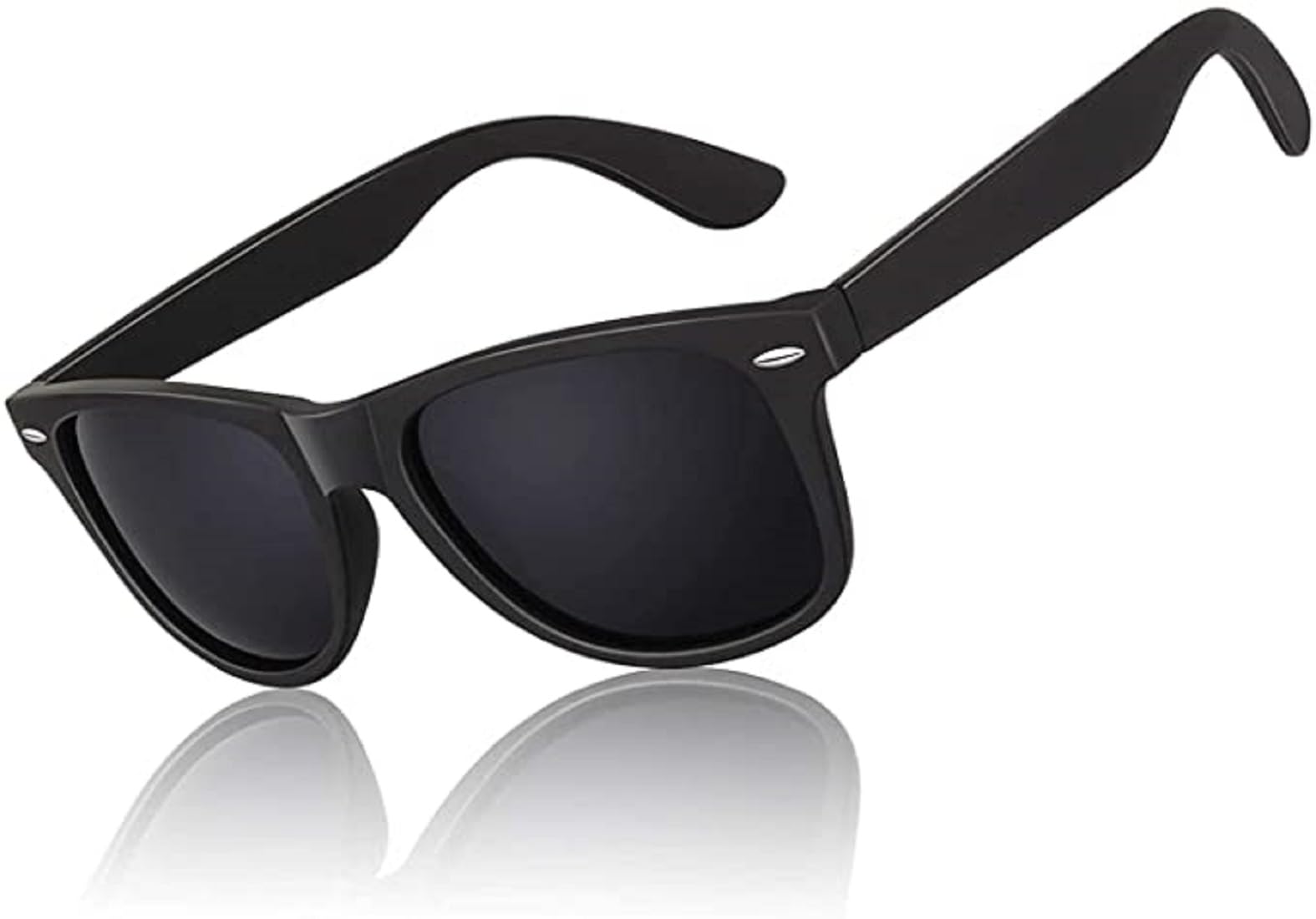 CAPITEUM Cotton Stylish Sport Baseball Cap & Stylish Aviator Wayfarer Sunglass for Men's and Boy's (Pack of 2) Black, Free Size 1