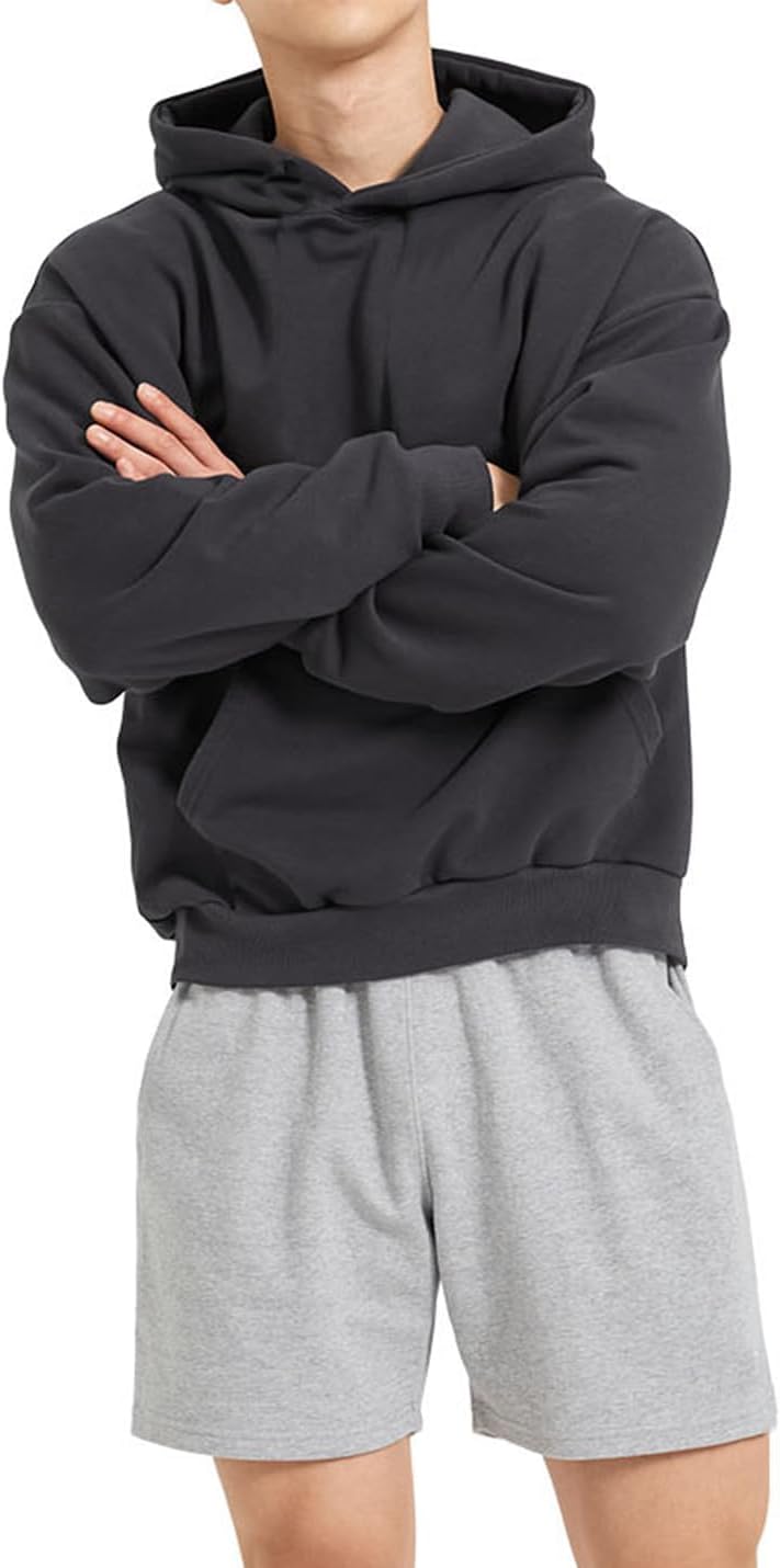 Men's Hoodies Loose Fit Pullover Casual Fashion Long Sleeve Hooded Sweatshirts with Pocket