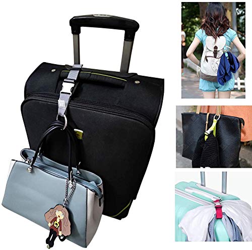 Image of 2PCS Add a Bag Luggage Strap Jacket Gripper,Heavy Duty Luggage Straps Carry-on Baggage Suitcase Straps Belts Travel Accessories (Black /Orange)