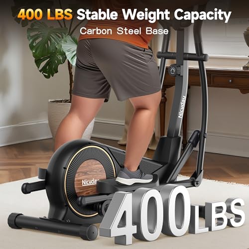 Image of Niceday Elliptical Exercise Machine, Elliptical Machine for Home, Magnetic Elliptical Trainer with 15.5IN-19IN Stride, 16 Resistance Levels, 400LBS Loading Capacity, Support Kinomap APP