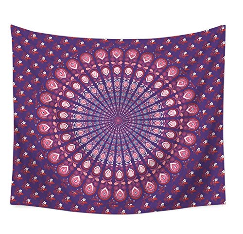 Arazzo Da Animale, Pavone Bianco Arazzi Da Appendere A Parete, Mandala Indiano Foresta Naturale Hippie Bohemian Psichedelico Appeso A Parete Per Camera Da Letto Soggiorno Dormitorio Dec,230*150CM