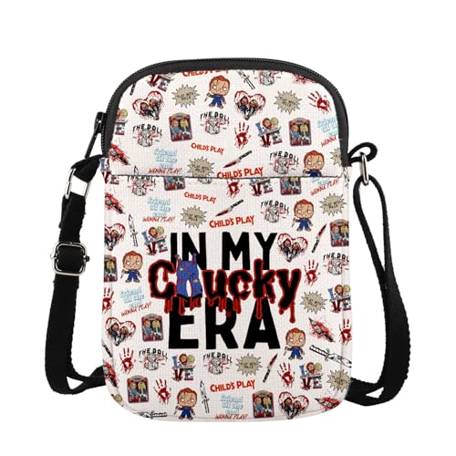 MAOFAED Halloween Theme Crossbody Bag,Horror Movie Gift, Halloween Party Favor, Scary Movie Fan Gift