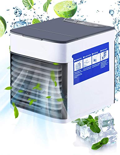Mini Air Cooler, Personal Ultra Evaporative Cooler,3 in 1 Portable Mini Desk Fan,Humidifier