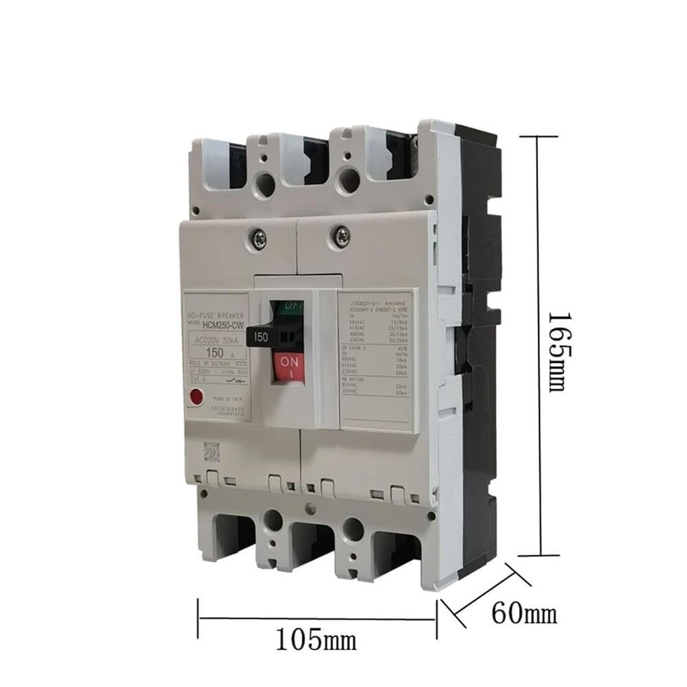 Disyuntor De Caja Moldeada, 3P 150A 200A 250A 380V Interruptor De Alimentación Protector De Equipos Eléctricos De 3 Polos MCCB Proteger equipos eléctricos.(250A)