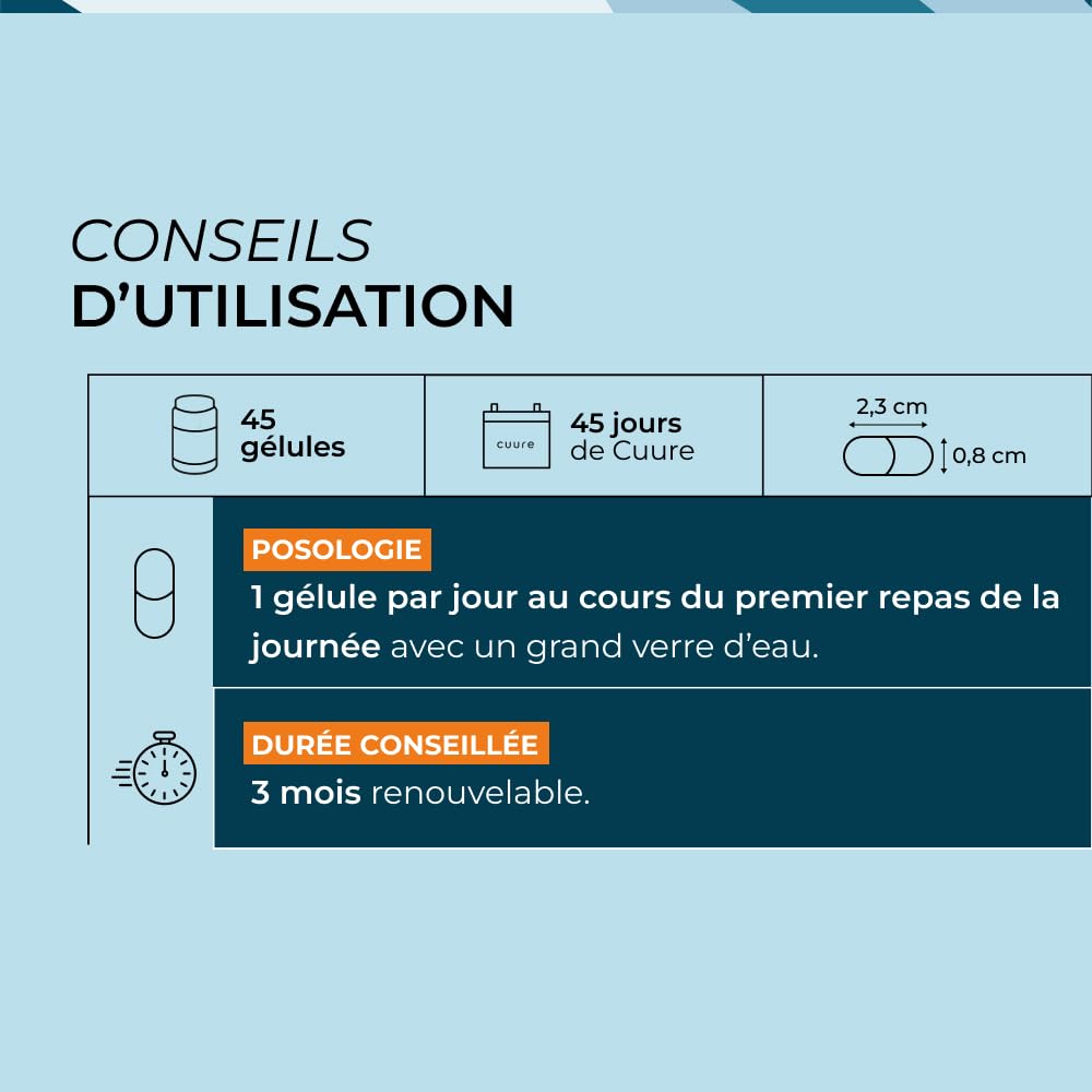 Kératine et Biotine - CUURE - Ingrédient Breveté Cynatine - 45 Jours - Pousse & Brillance des Cheveux - Vitamine B8 - Complément Alimentaire Cheveux, Ongles & Peau - Fabriqué en France