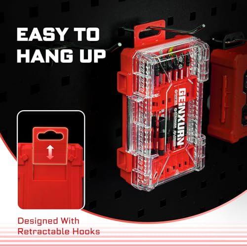 Geinxurn 27Pieces Impact Screwdriver Bits Set, Magnetic S2 Steel Phillips/Slotted/Square/Torx Insert Power Bits Tips, Impact Bit Holder and Impact Socket Adapte with Pink Storage Box Case by GEINXURN - Image 8