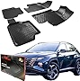 RizLiner Custom Fit Floor Mats Compatible with Hyundai Tucson 2022-2023 No Hybrid Models 3D Laser Measured 1st & 2nd Row Floor Liners All Weather Odorless Non-Slip TPE Car Mats (Front & Rear, Black)