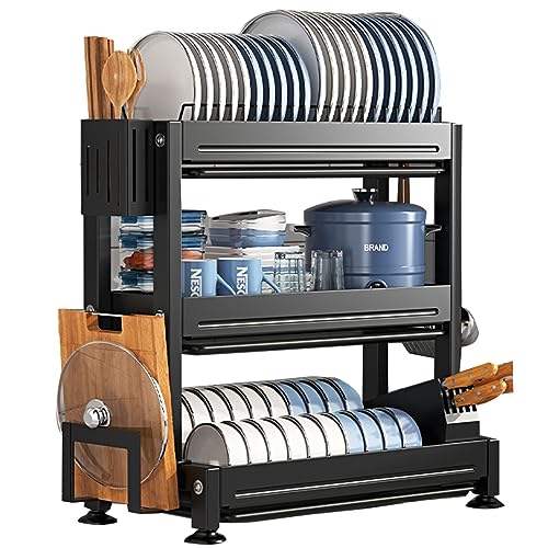 BAIYUN Kitchen Racks, Storage Racks, Drain Racks, Multi-functional Storage Racks, Chopsticks Racks, Storage Boxes And Cupboards (Size : Three floors)