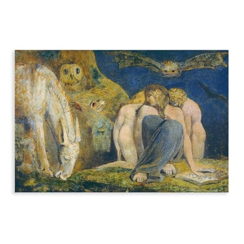 Impression sur toile Hecate de William Blake 30x45 cm pour decoration murale