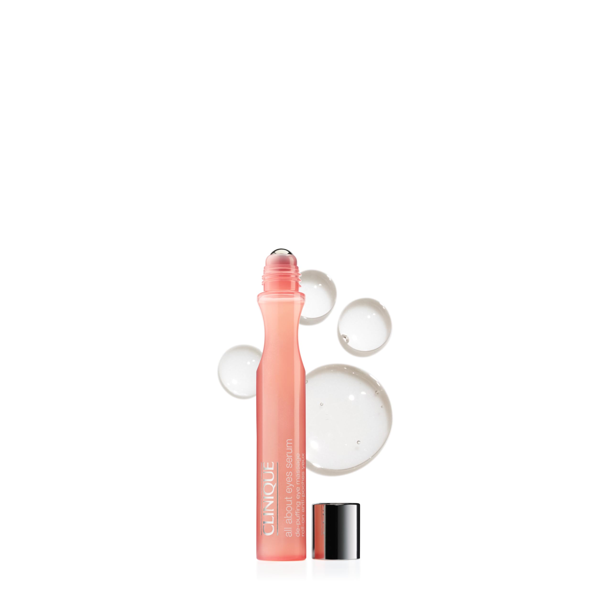Clinique All About Eyes™ Serum De-Puffing Eye Massage | Augenpflege-Serum-Gel mit kühlendem Roller-Applikator, 15 ml