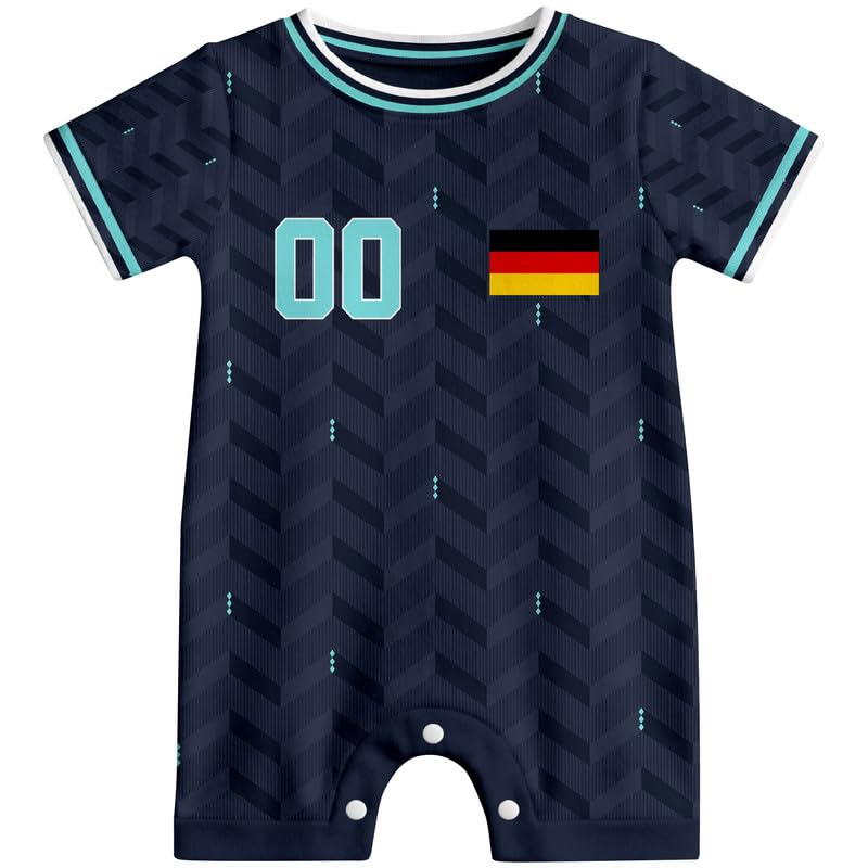 Babybody Shirt mit Eigenem Namen Nummer, Personalisiertes Kurzarm Babykleidung Geschenke für Mädchen Junge, Atmungsaktiv