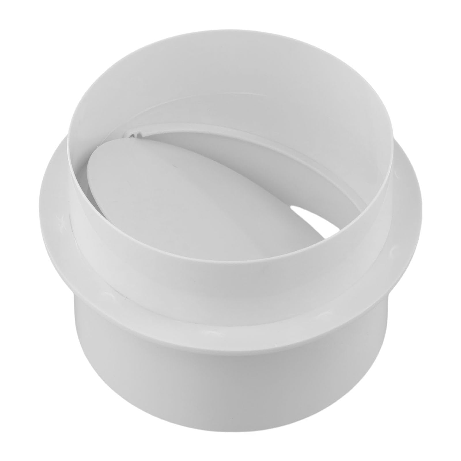 Ptrecniok White Valve For Cooker Hood Ductwork， Pvc Round Exhaust Fan Check Valve Non Return Air Backdraft Damper 80-200Mm(125Mm)