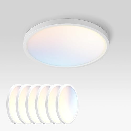 Miniatura 54 de ASD Lámpara LED de techo empotrada redonda de 12 pulgadas, iluminación de superficie de perfil bajo | 5CCT, regulable, ultrafina, certificación ETL