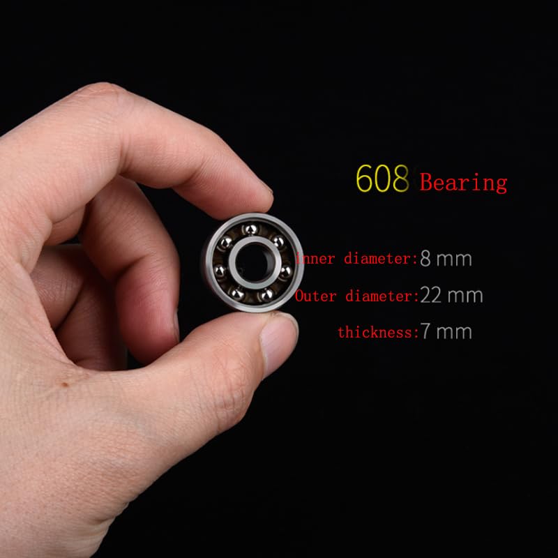 4pcs Bearing Steel 608 Inline Roller Wheel Bearing 8x22x7mm Shaft for Fingertip Gyro