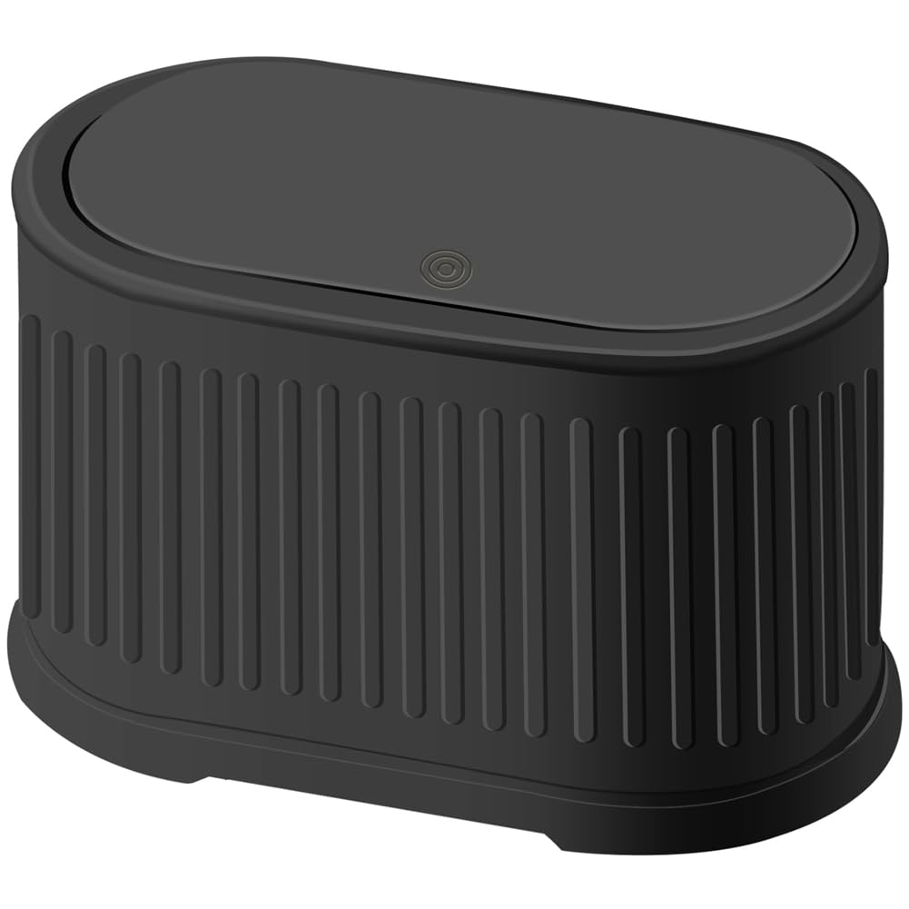 Setlnora Black 1 Piece 4L Small Kitchen Compost Bin Stainless Steel Mini Garbage Can Countertop Trash Can