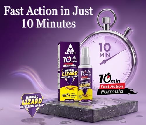 Image of Amish Herbal Lizard Spray 100ml Pack Of 1 |10 Minutes Formula |Removes Entire Lizard colony|Powerful 100% Organic No Chemical Lizard Repellent Spray For home and kitchen