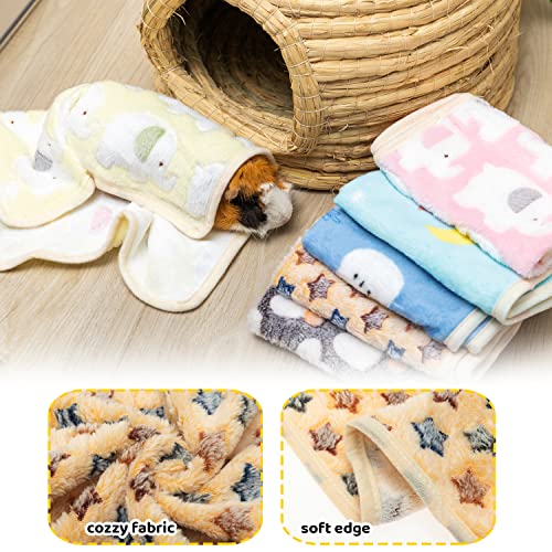 Cusozwo Guinea Pig Blankets - 6 Pack Fleece Soft Warm Small Animal Blankets For Rat Rabbit Hamster Chinchilla Hedgehog Lizard - Washable Small Pet Cage Liners Sleep Mat Bedding Accessories thumb #2
