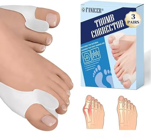 6 pezzi separatori dita piedi,Divaricatore Alluce Valgo,Silicone Uomo Donna Divaricatore