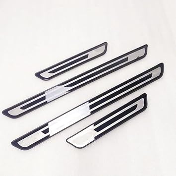 4Pcs Car Door Sill Protector Stainless Steel Scuff Plate for Subaru Forester 2015-2025, Entry Guard Trim Welcome Pedal Covering Automotive Accessories