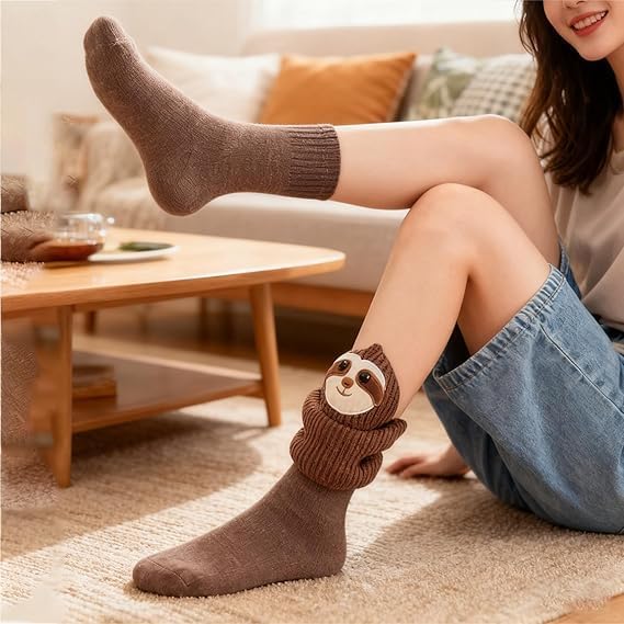 Calcetines de animal 3D Knit para mujer miniatura 3